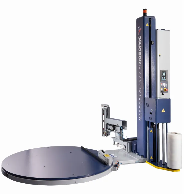 Semi-automatic turntable stretch wrapper