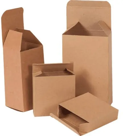 Chipboard folding cartons in assorted sizes