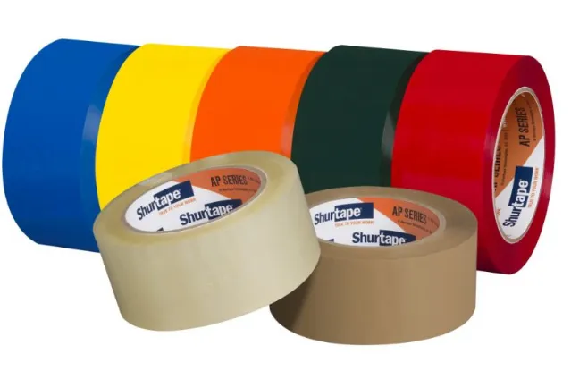 Acrylic carton-sealing packaging tape in assorted colors